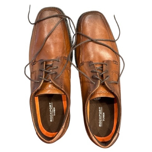 Rockport Brown‎ Leather Oxfords Men’s 11.5 Lace-Up Comfort Dress Shoes - Picture 8 of 11